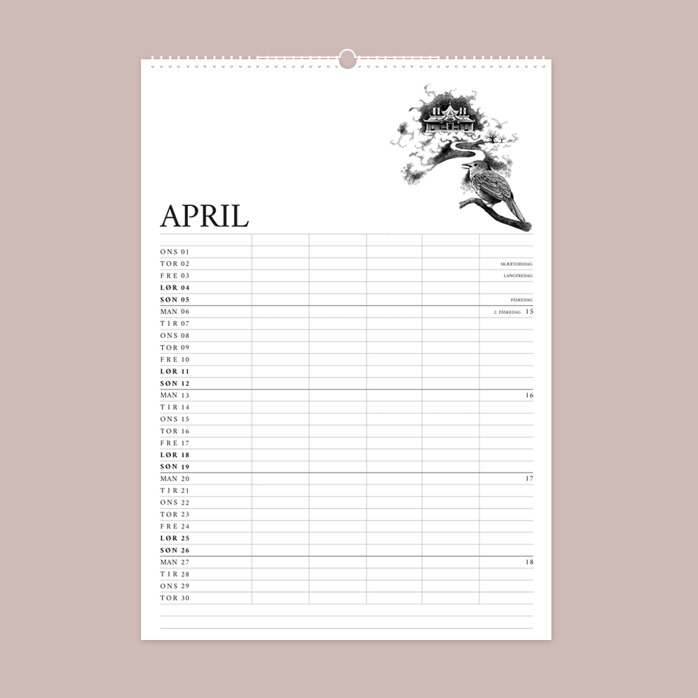 2026 familiekalender - H.C. Andersens eventyr