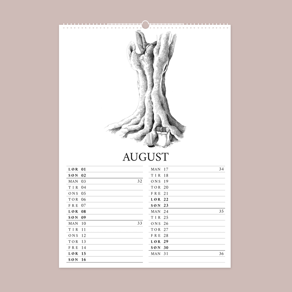 2026 vægkalender - H.C. Andersens eventyr