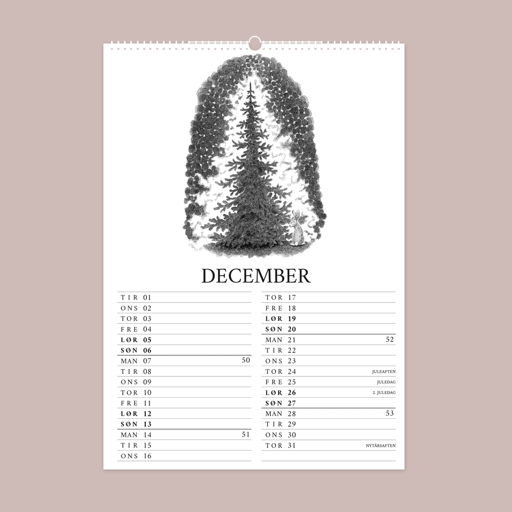 2026 vægkalender - H.C. Andersens eventyr