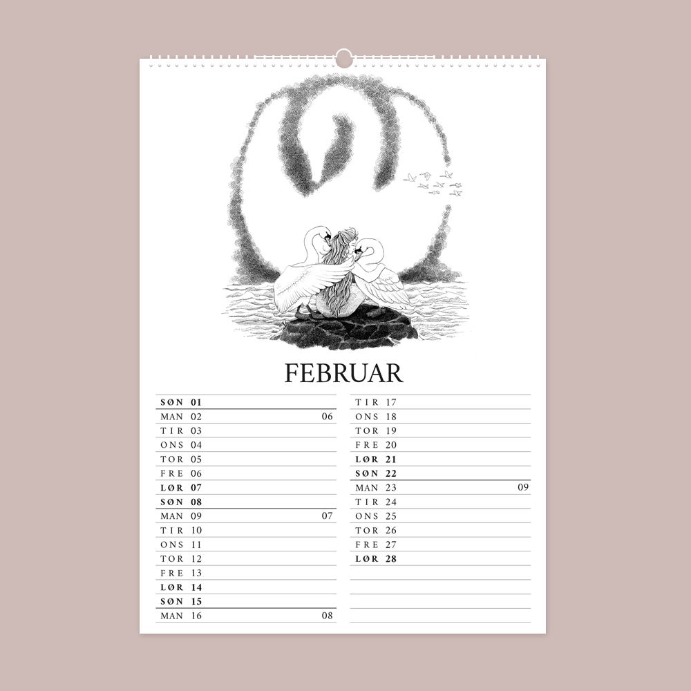 2026 vægkalender - H.C. Andersens eventyr