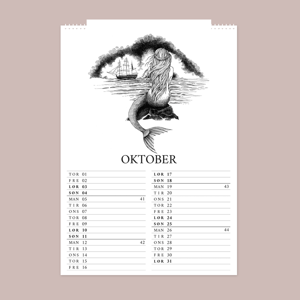 2026 vægkalender - H.C. Andersens eventyr