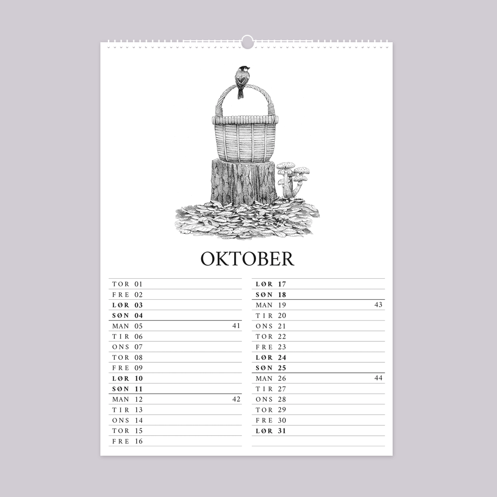 2026 vægkalender - Livet i den vilde have
