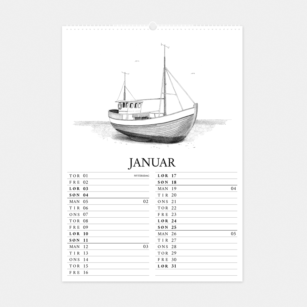 2026 vægkalender - Livet ved havet