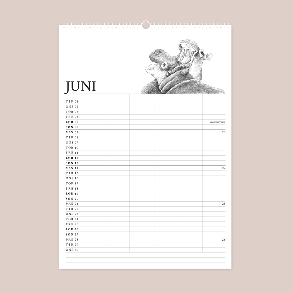 2027 familiekalender - Gemt men ikke glemt