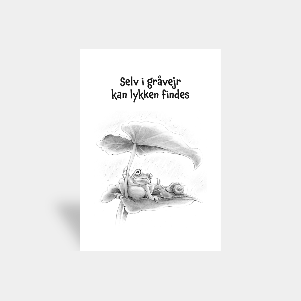 Kort - Selv i gråvejr kan lykken findes
