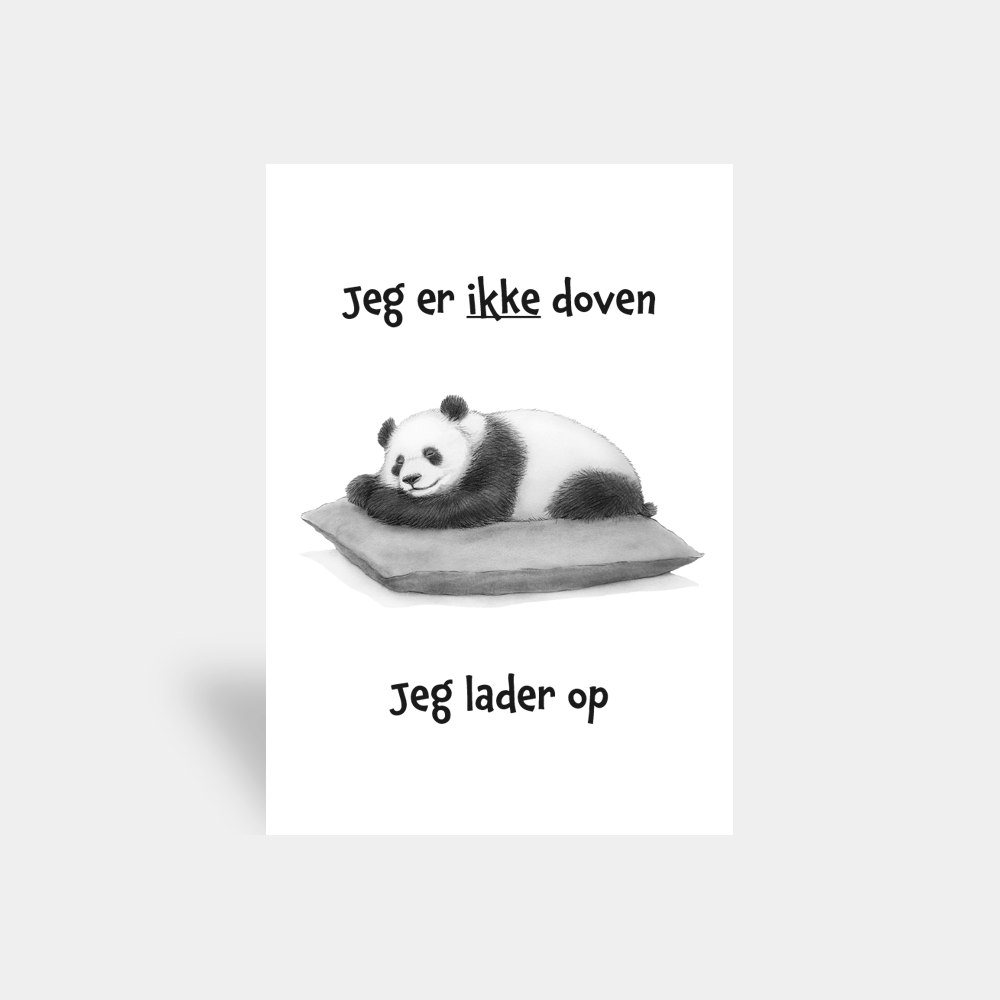 Kort - Jeg er ikke doven. Jeg lader op