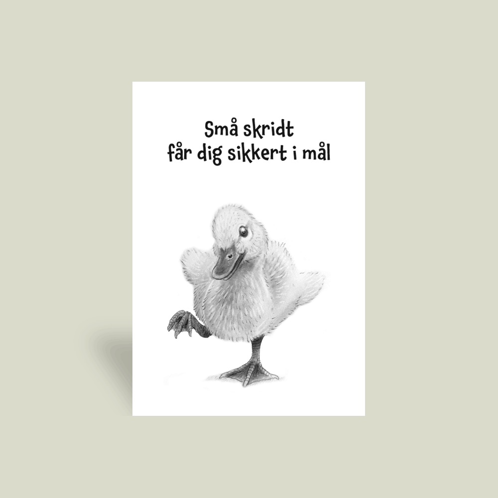Kort - "Små skridt får dig sikkert i mål."
