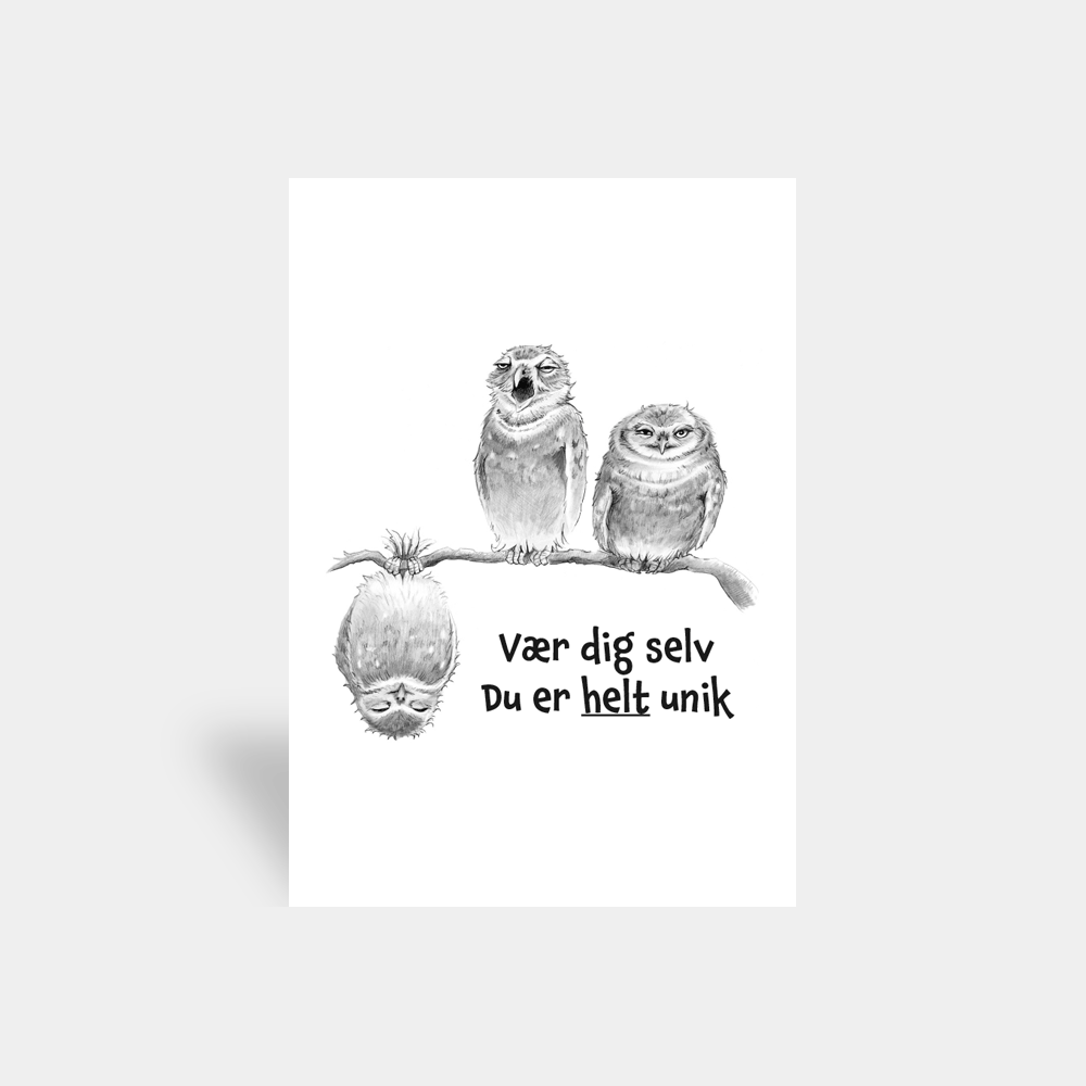 Kort - Vær dig selv. Du er helt unik