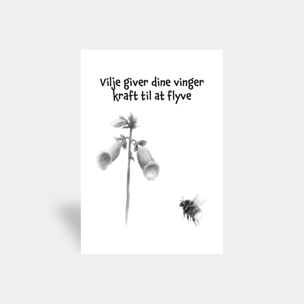 Kort - Vilje giver dine vinger kraft til at flyve
