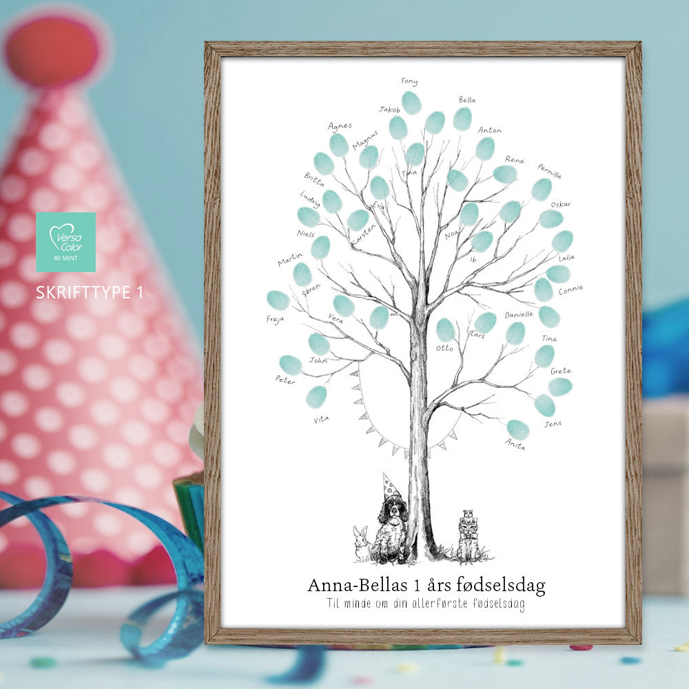 Fingeraftryksplakat // Fødselsdag