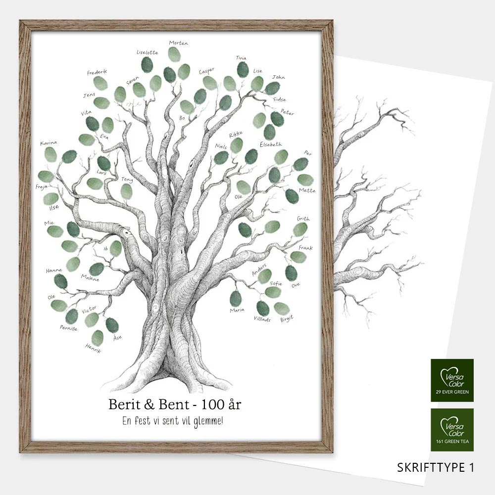 Fingeraftryksplakat // Egetræ