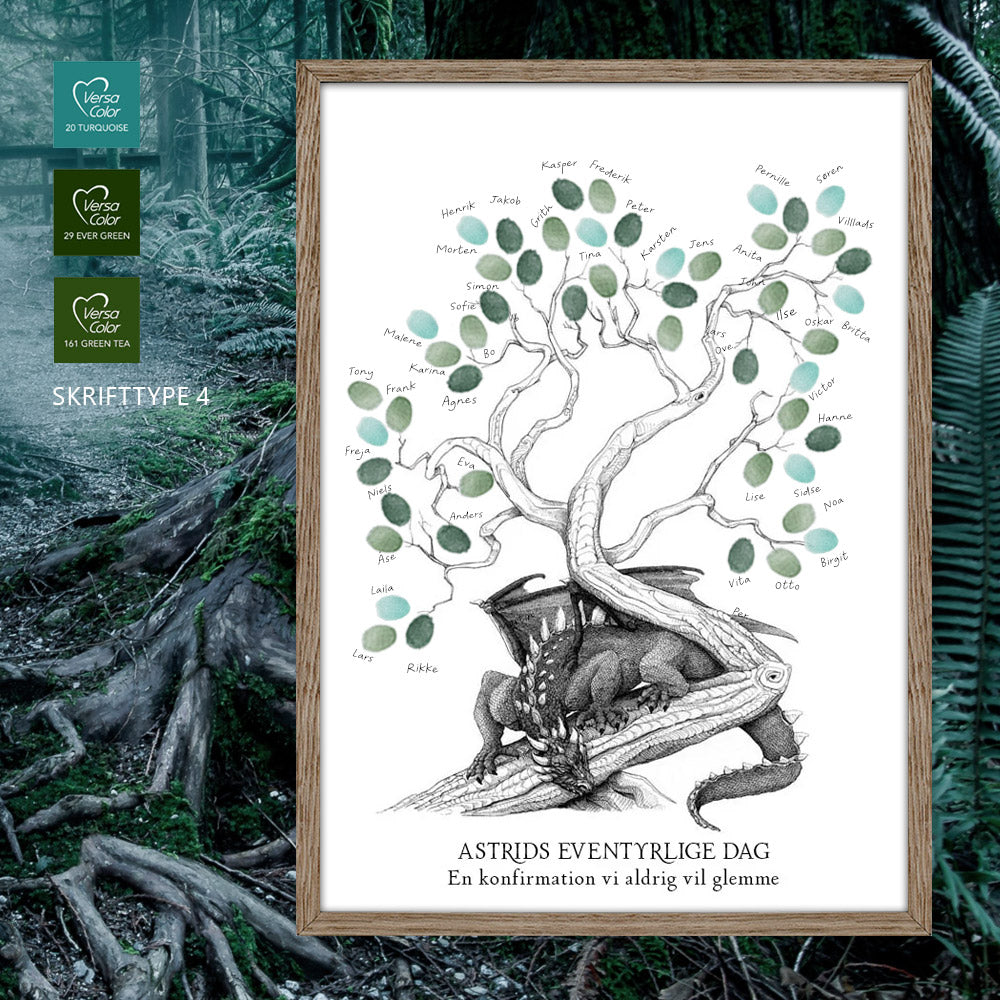 Fingeraftryksplakat // Drage