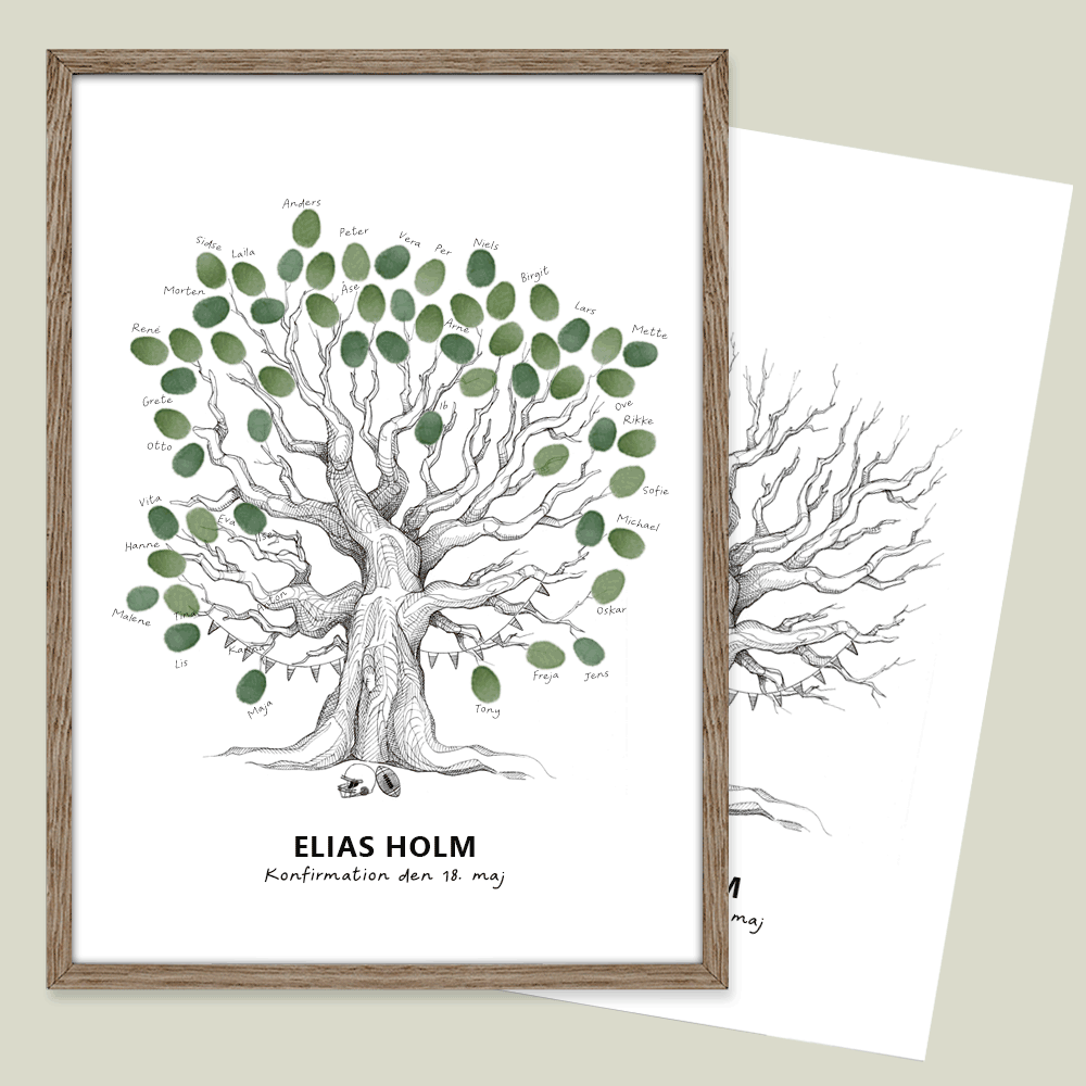 Fingeraftryksplakat - Amerikansk fodbold