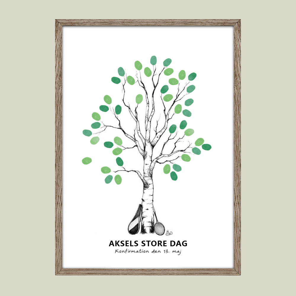 Fingeraftryksplakat // Badminton