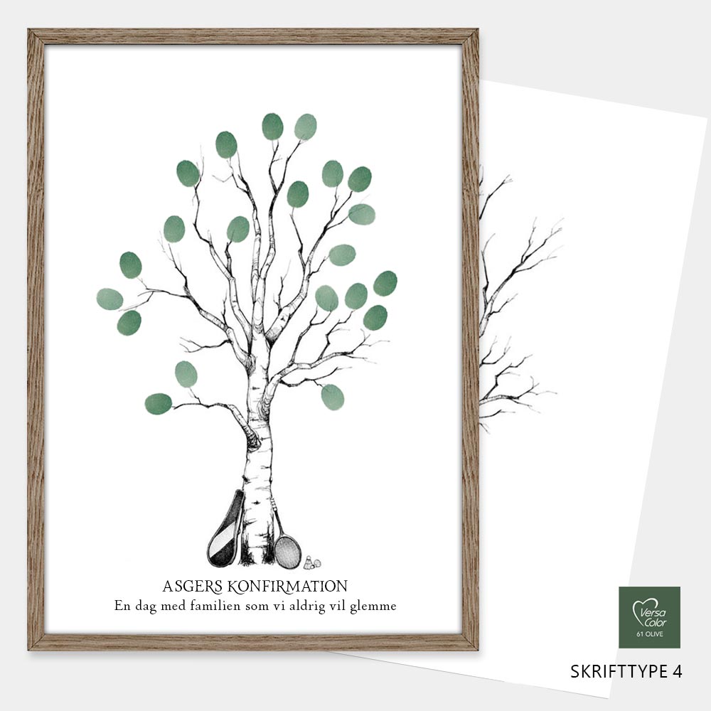 Fingeraftryksplakat // Badminton