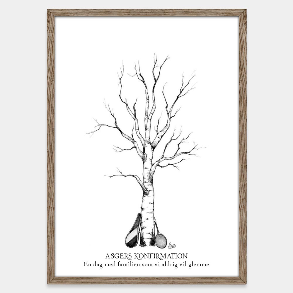 Fingeraftryksplakat // Badminton