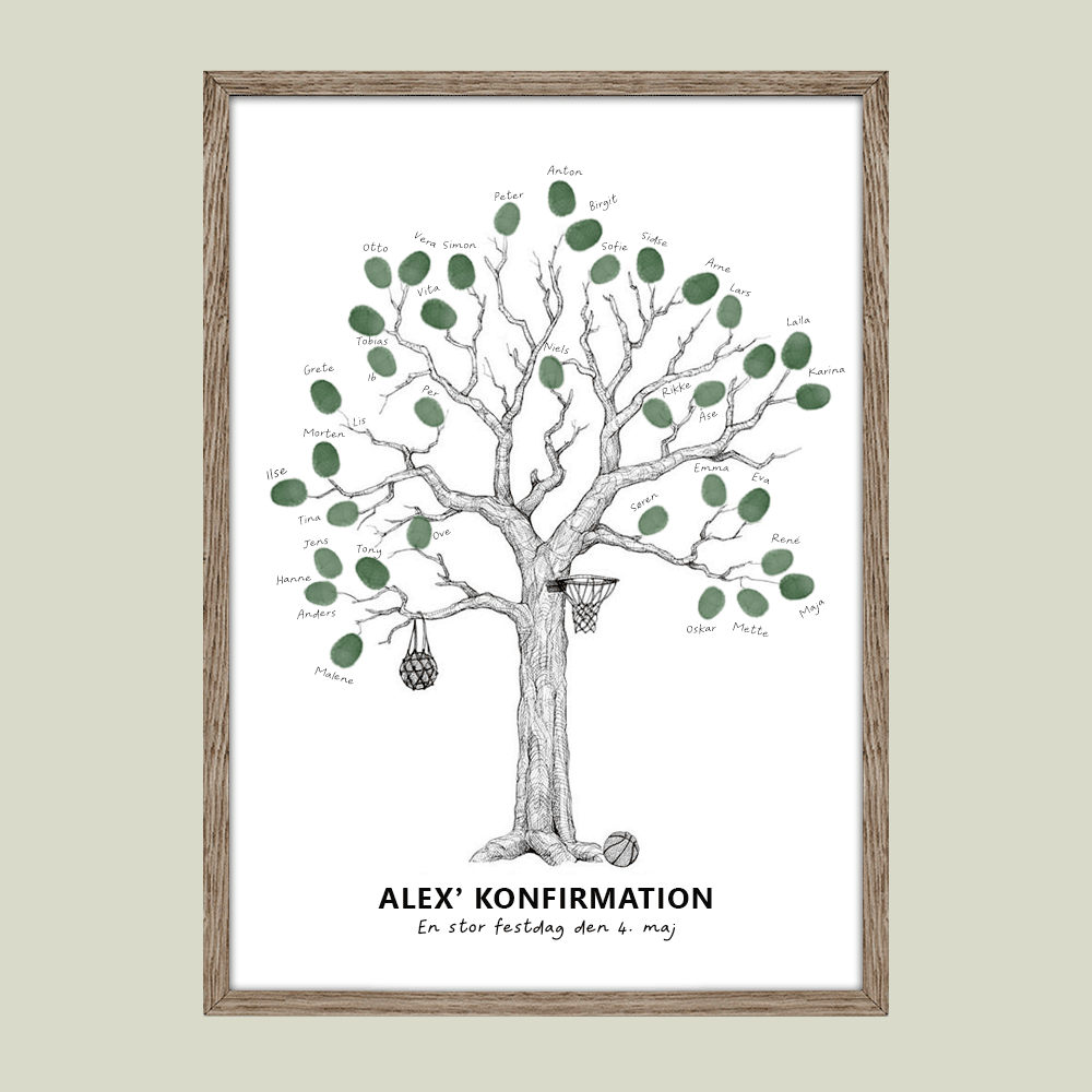 Fingeraftryksplakat // Basketball