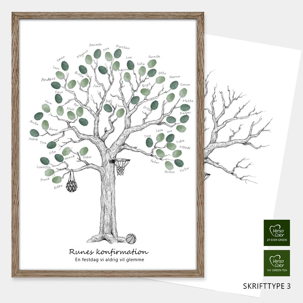 Fingeraftryksplakat // Basketball