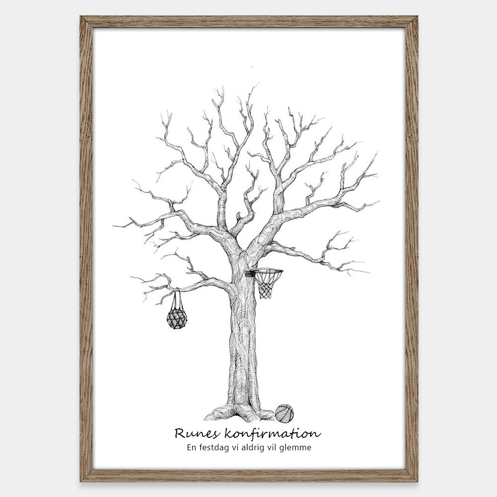 Fingeraftryksplakat // Basketball