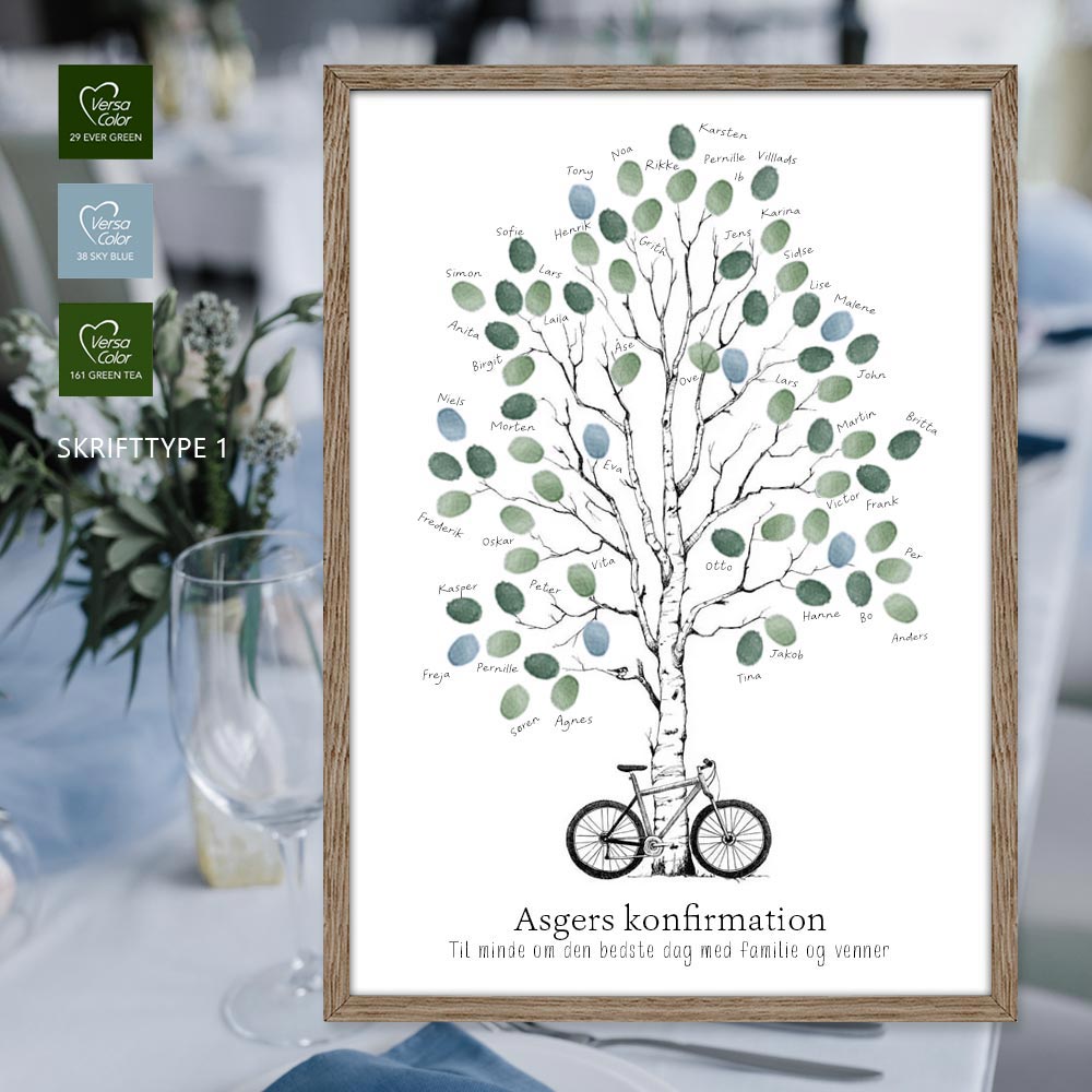 Fingeraftryksplakat // Cykel