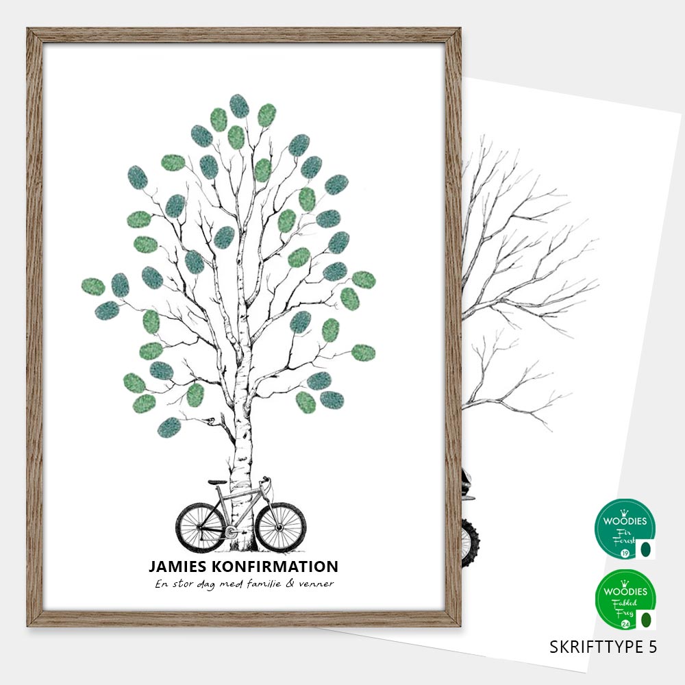 Fingeraftryksplakat // Cykel