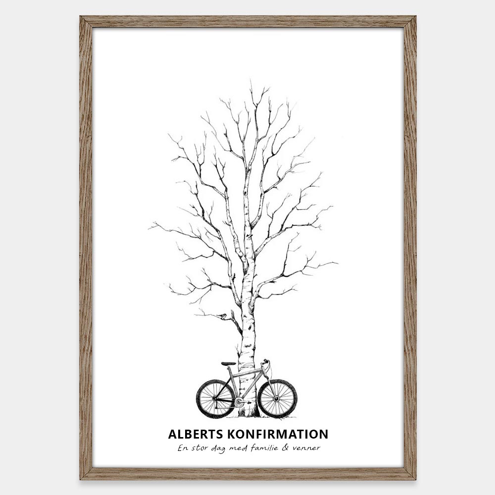 Fingeraftryksplakat // Cykel