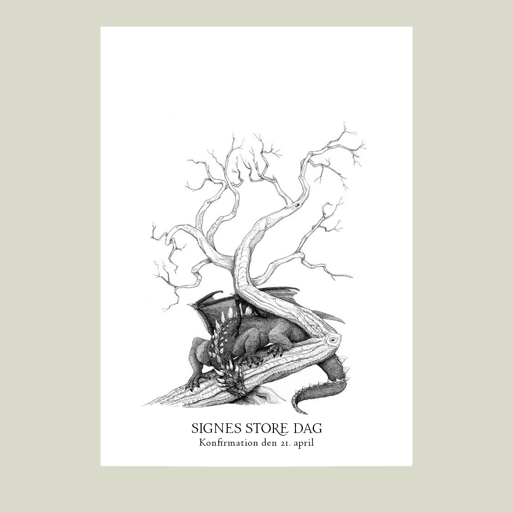 Fingeraftryksplakat // Drage