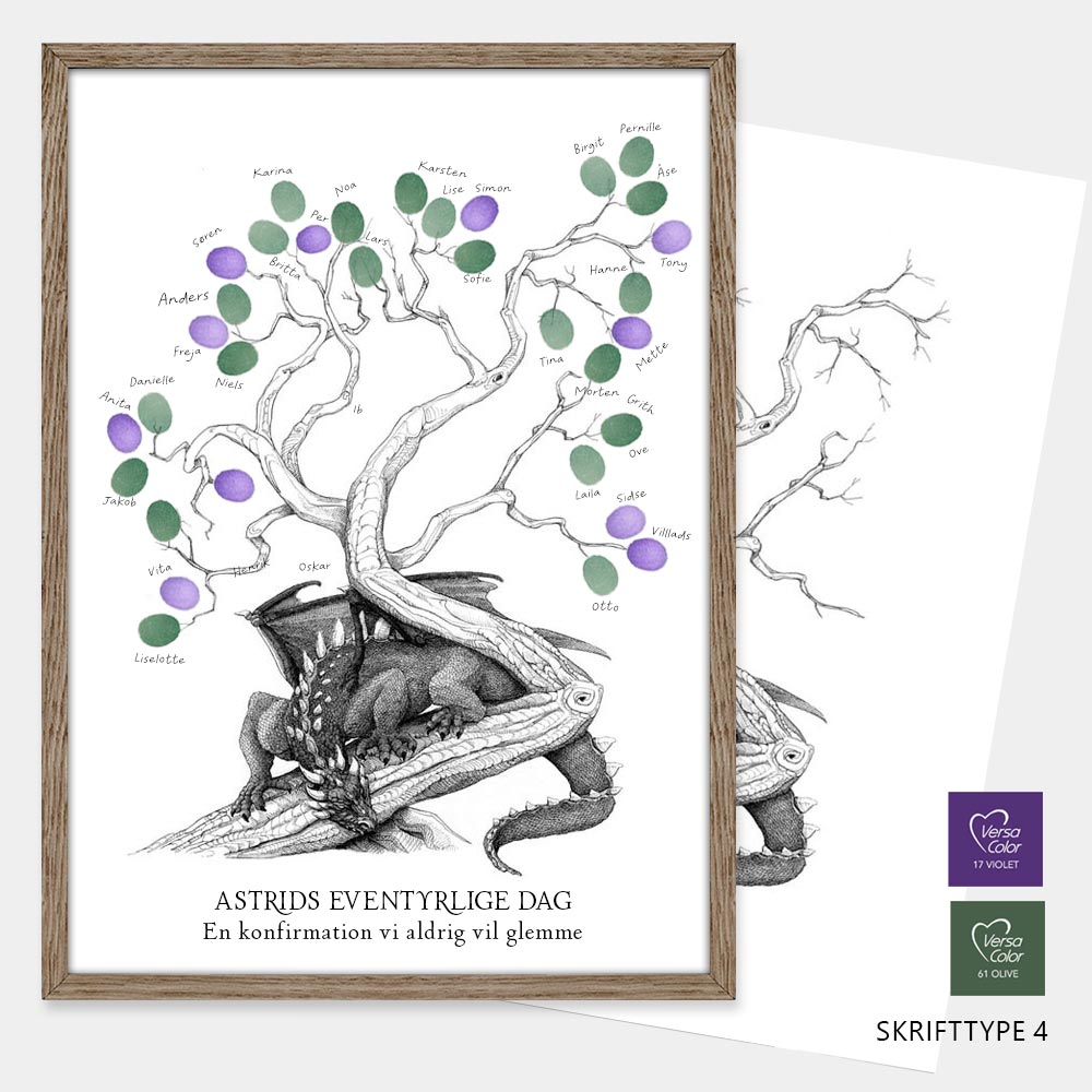 Fingeraftryksplakat // Drage