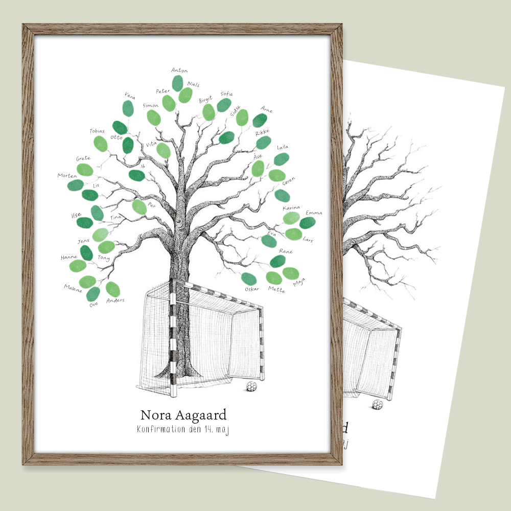 Fingeraftryksplakat // Håndbold