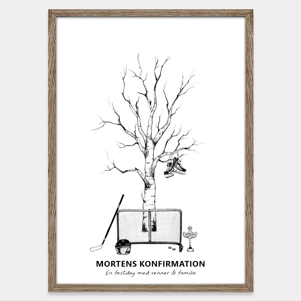 Fingeraftryksplakat // Ishockey