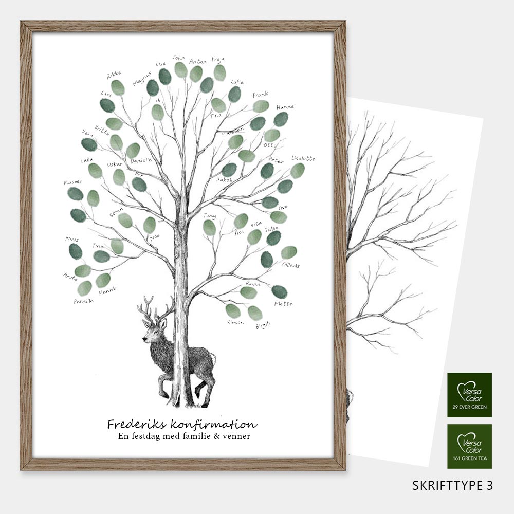 Fingeraftryksplakat // Kronhjort