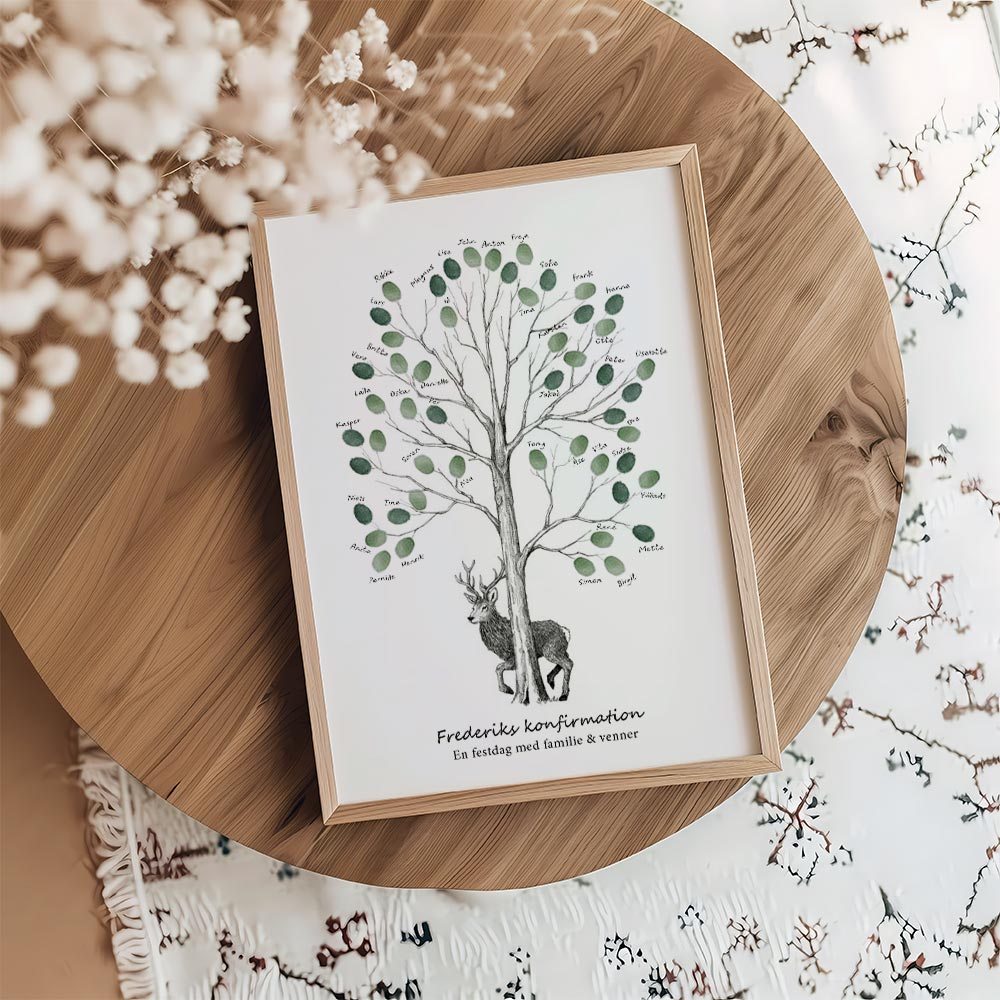 Fingeraftryksplakat // Kronhjort