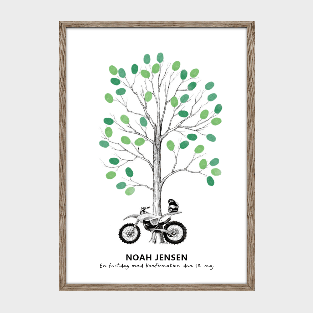 Fingeraftryksplakat - Motocross
