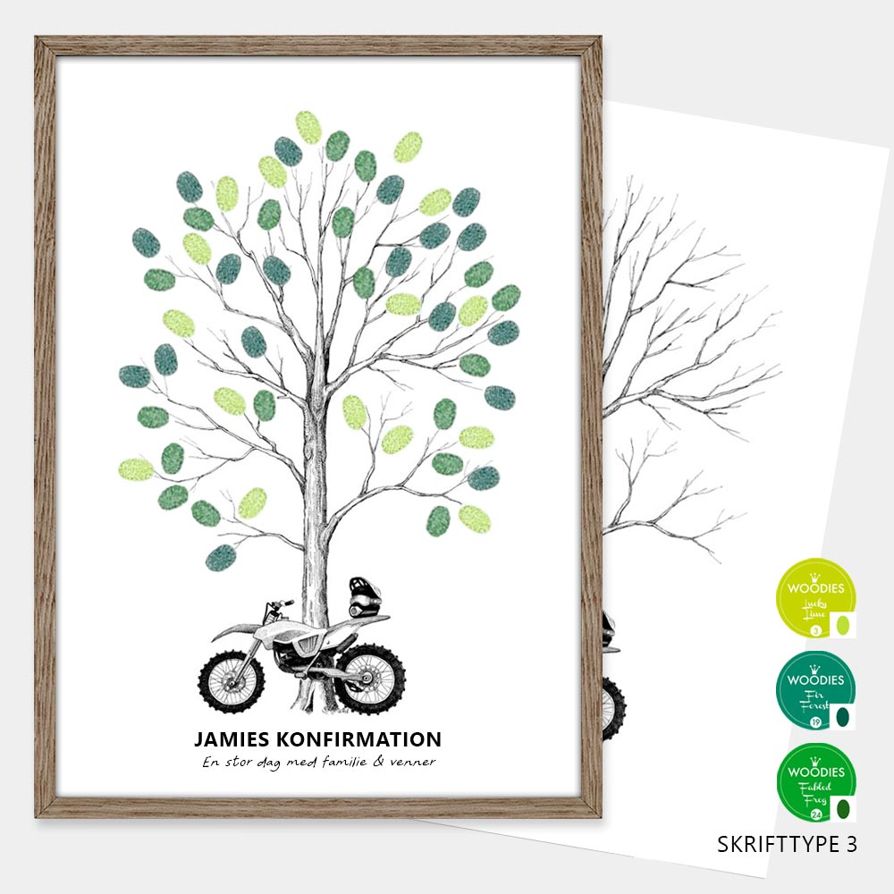 Fingeraftryksplakat // Motocross