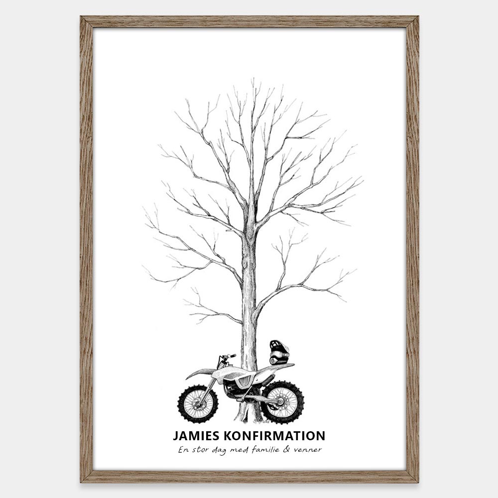 Fingeraftryksplakat // Motocross