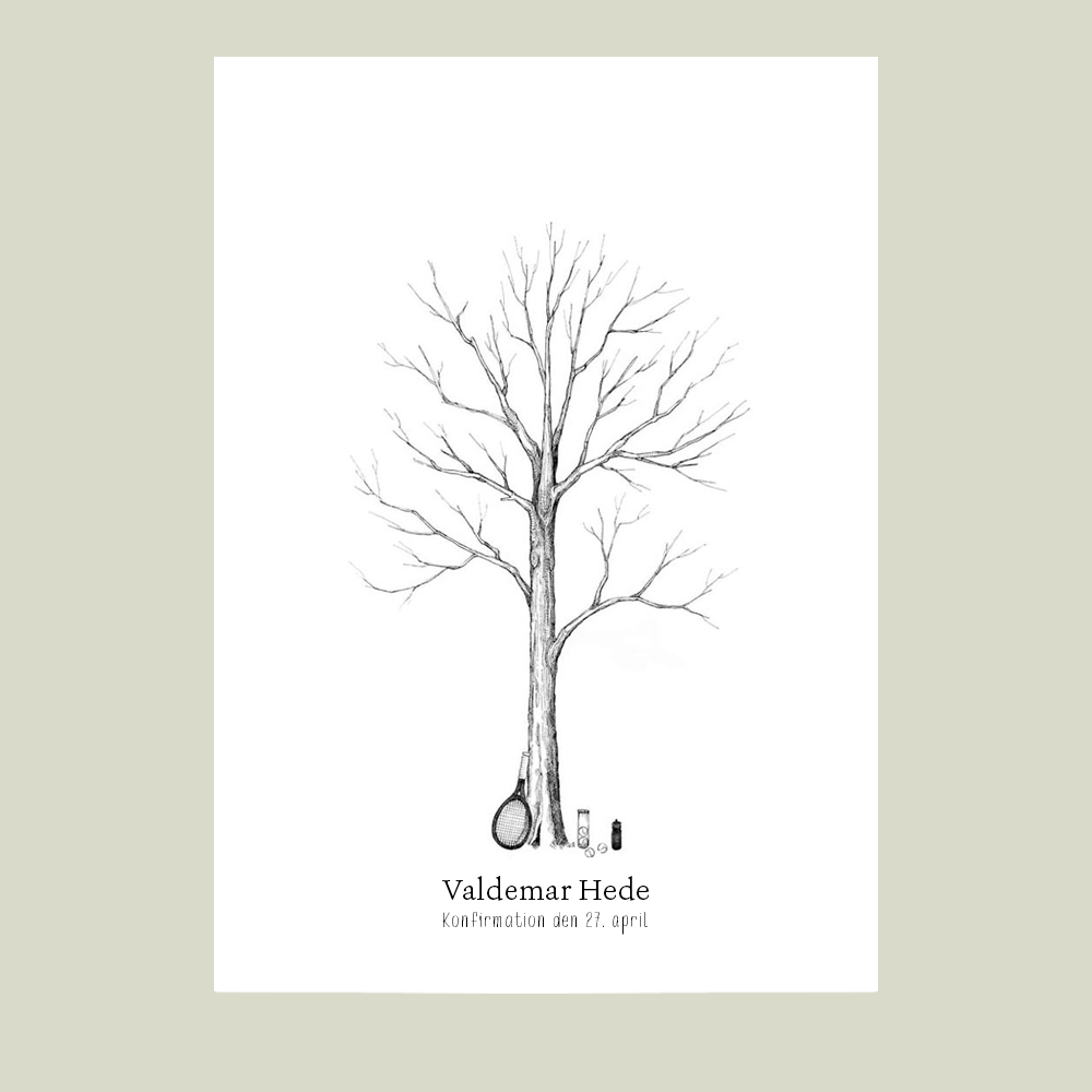 Fingeraftryksplakat // Tennis