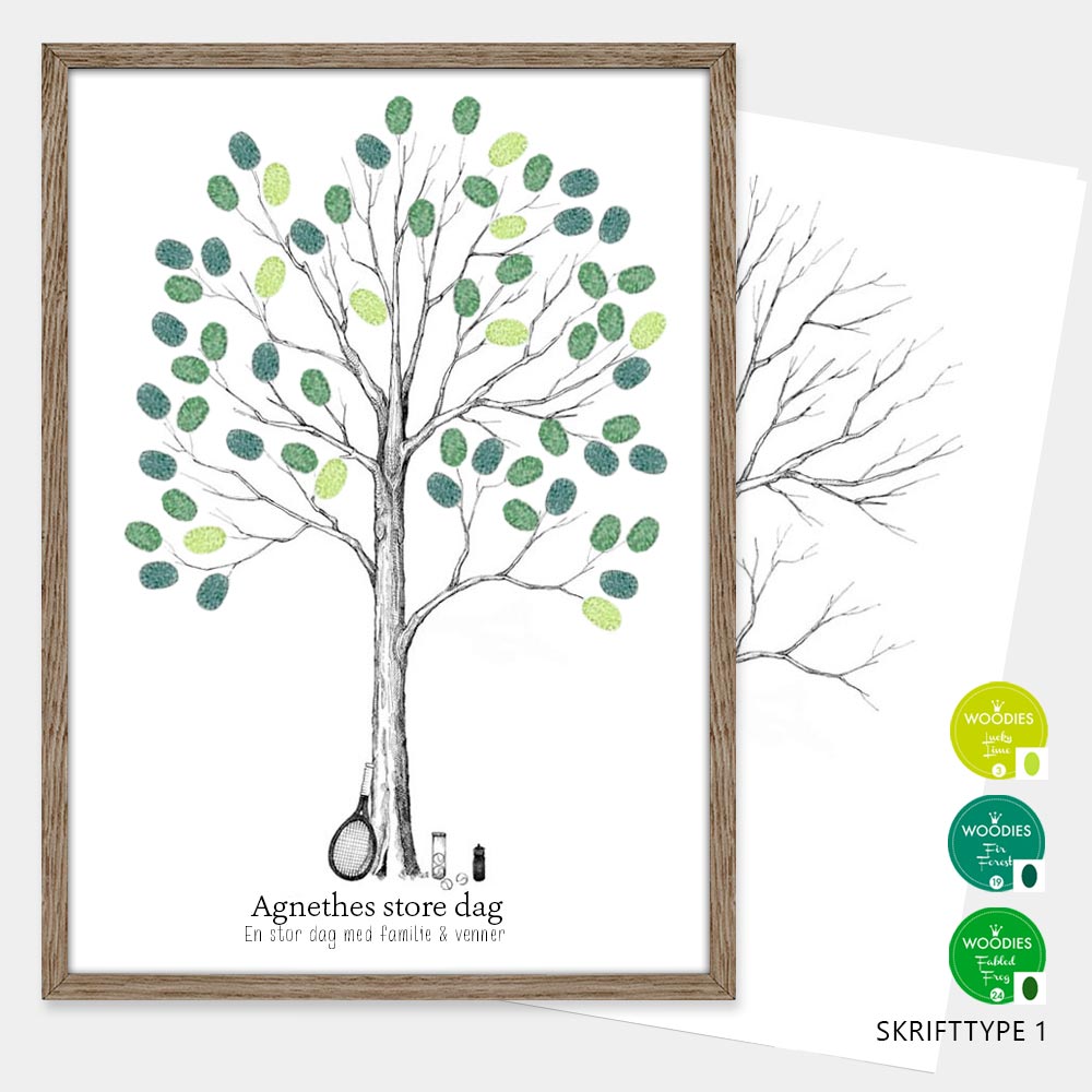 Fingeraftryksplakat // Tennis