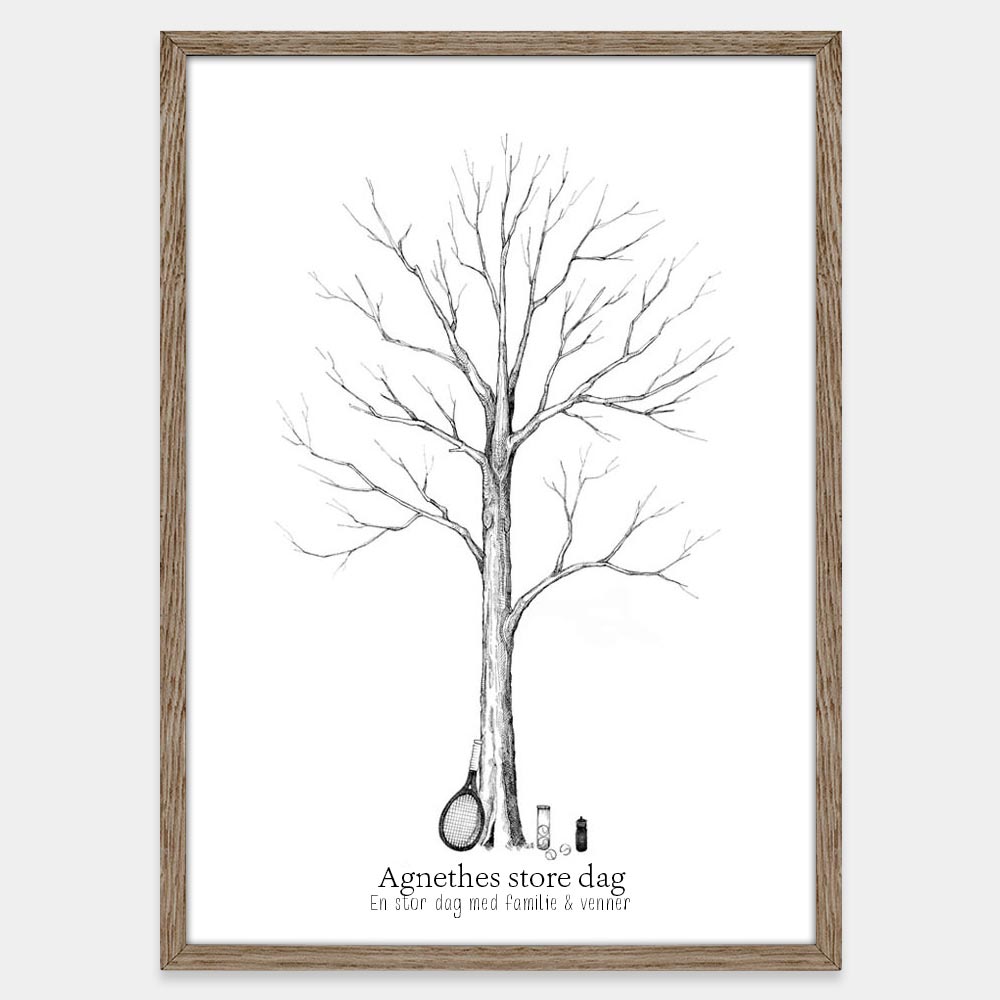 Fingeraftryksplakat // Tennis