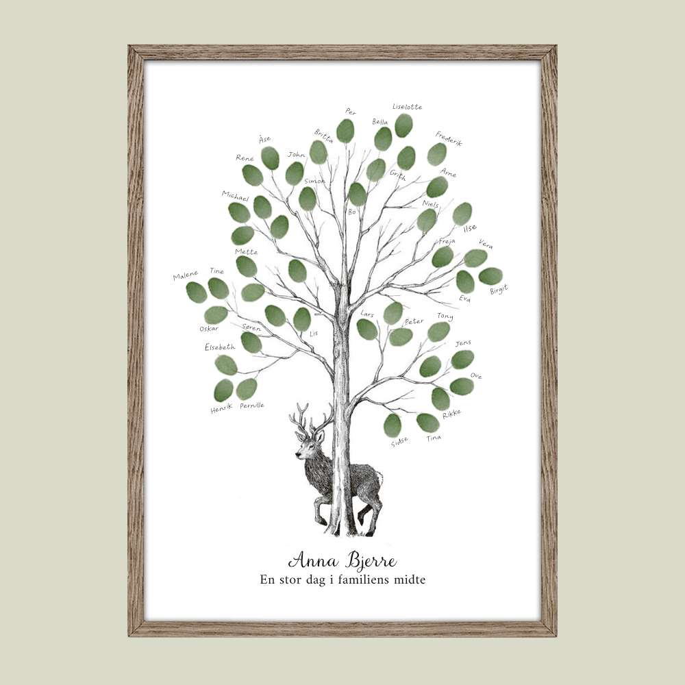 Fingeraftryksplakat // Kronhjort