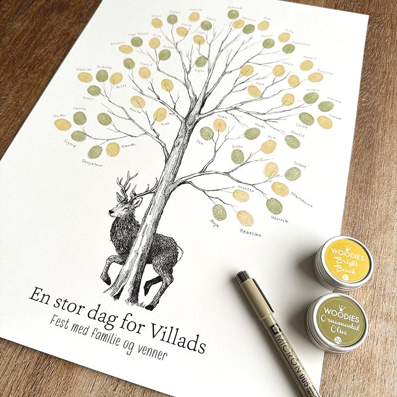 Fingeraftryksplakat // Kronhjort