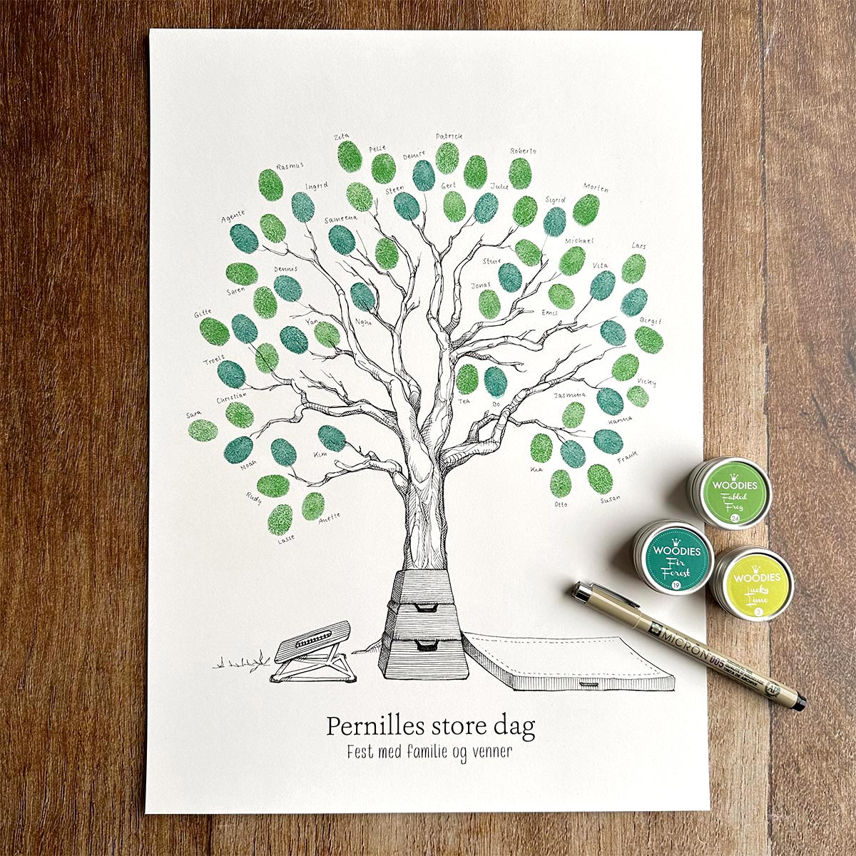 Fingeraftryksplakat // Springgymnastik