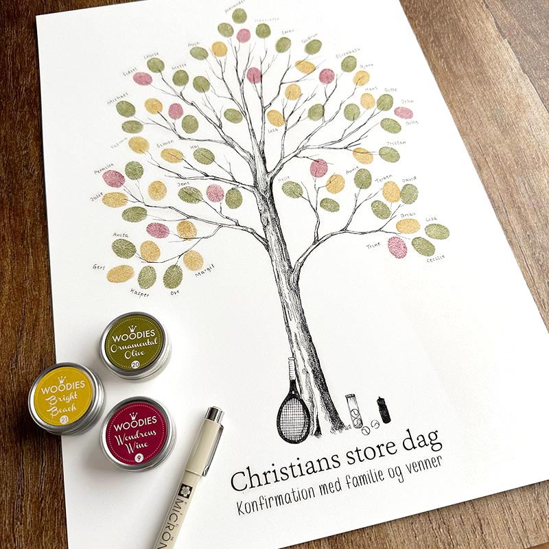 Fingeraftryksplakat // Tennis