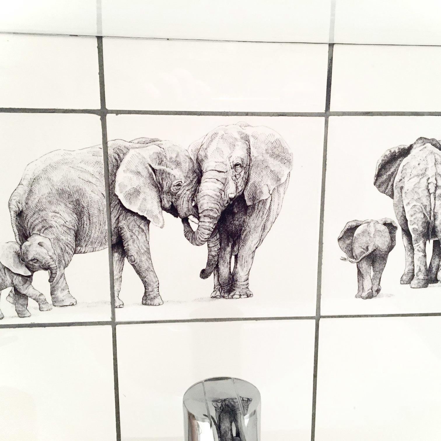 Stickersæt - Elefantfamilie