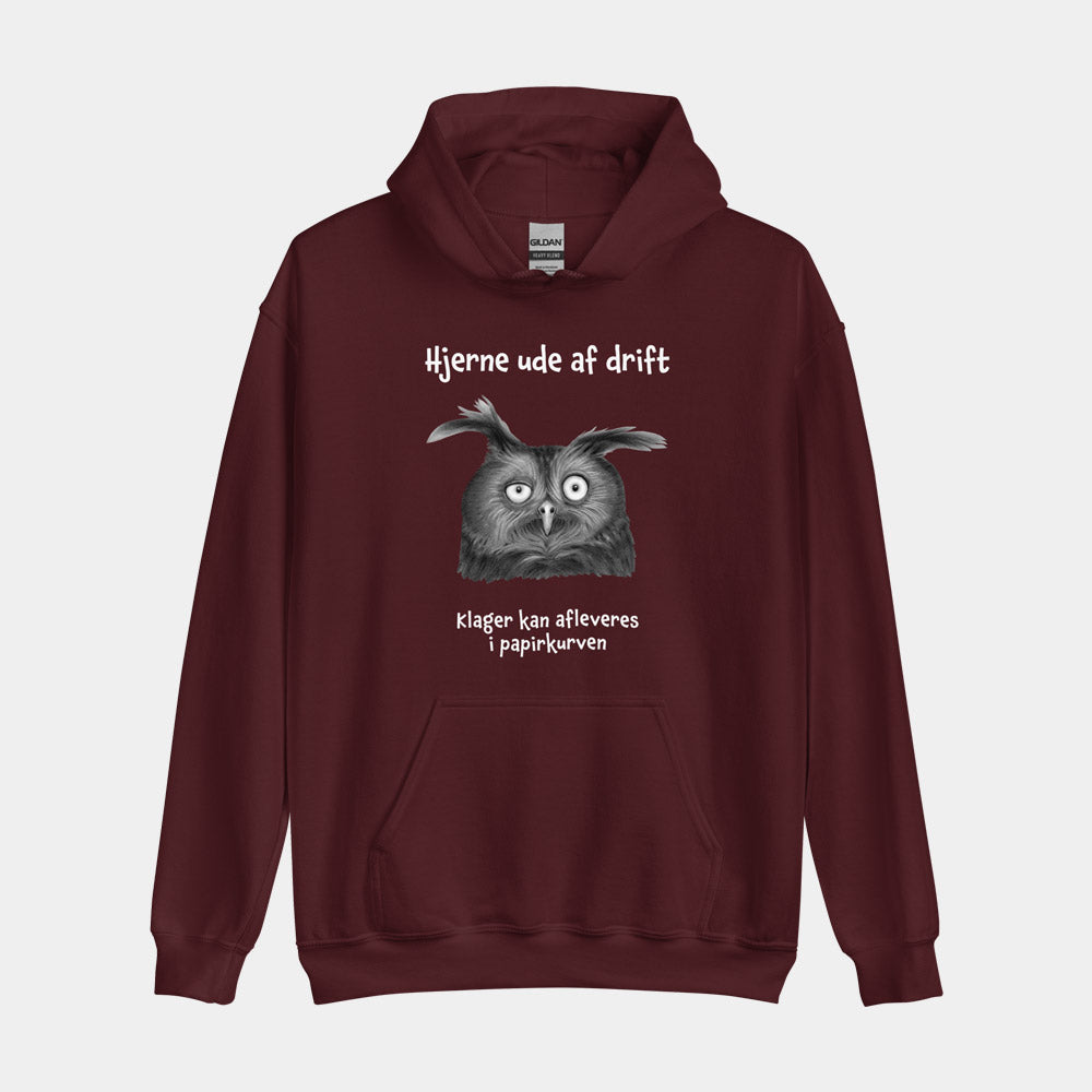 Hoodie med citat - "Hjerne ude af drift"