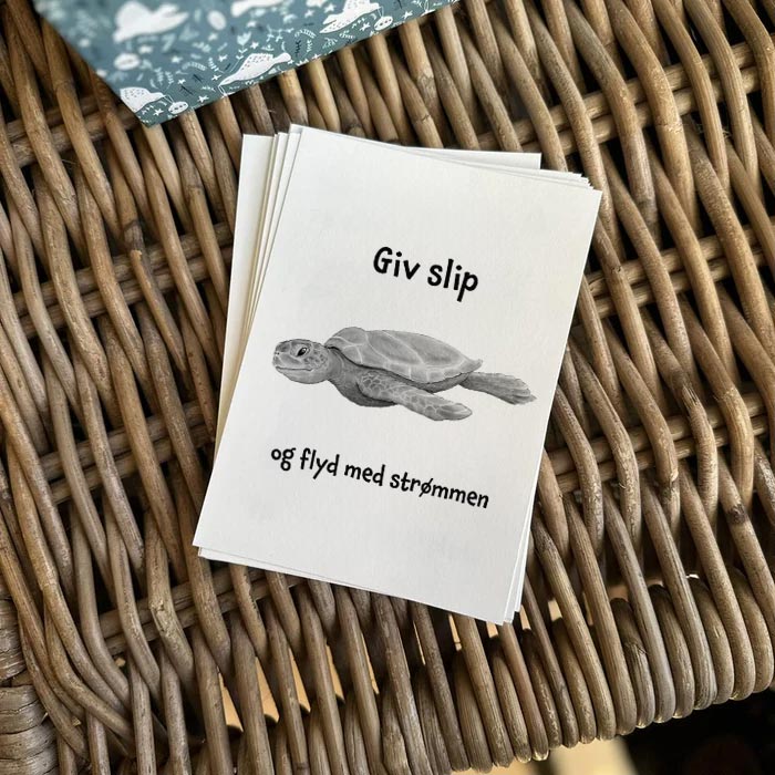 Kort - "Giv slip og flyd med strømmen"