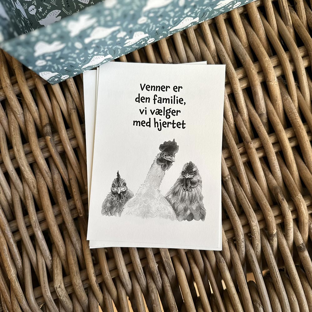 Kort - "Venner er den familie, vi vælger med hjertet."