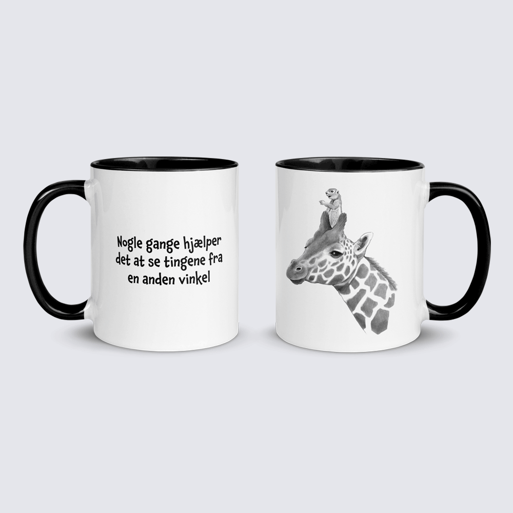 "Nogle gange hjælper det at se tingene fra en anden vinkel" - krus