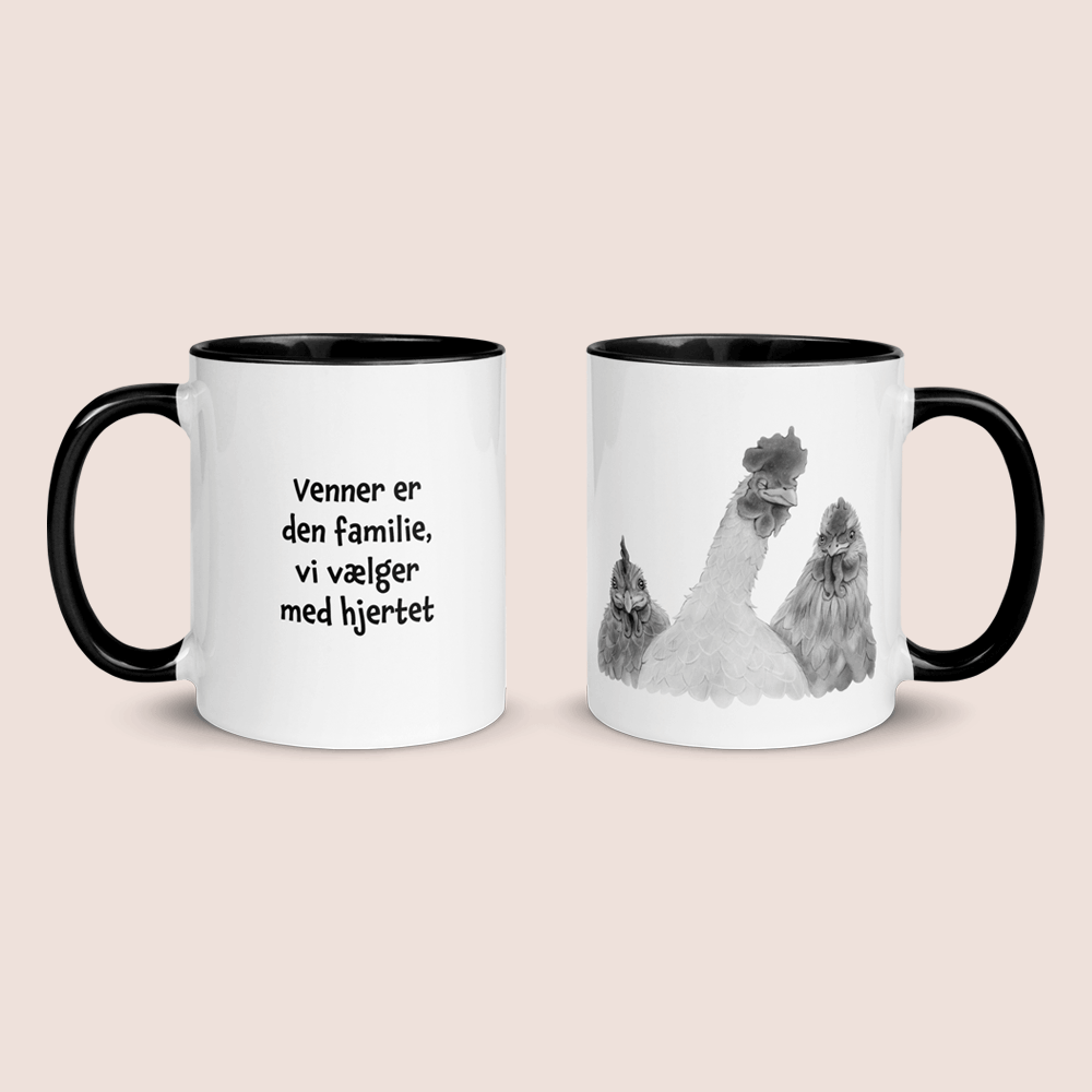 "Venner er den familie, vi vælger med hjertet" - krus