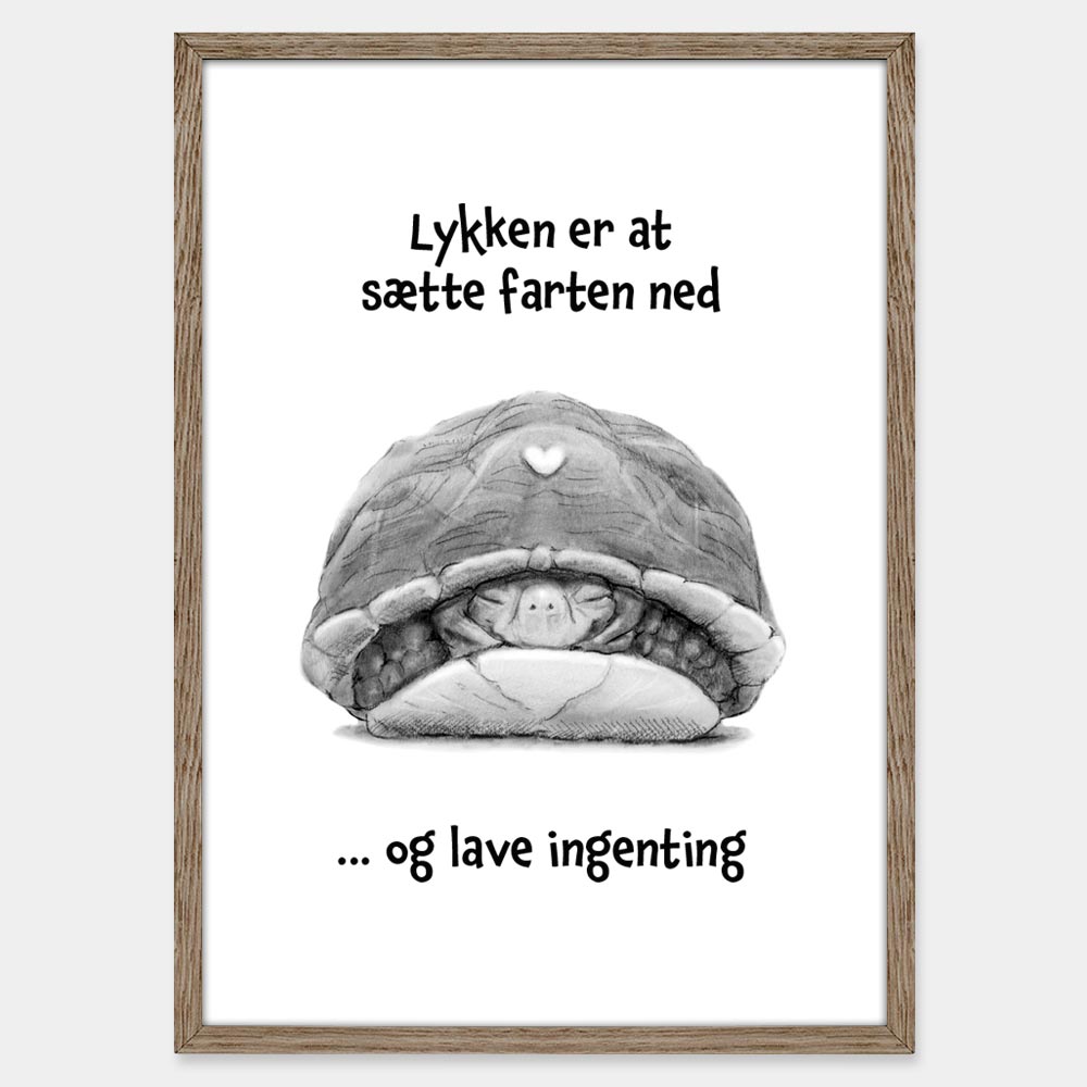 Citat: Lykken er at sætte farten ned og lave ingenting.