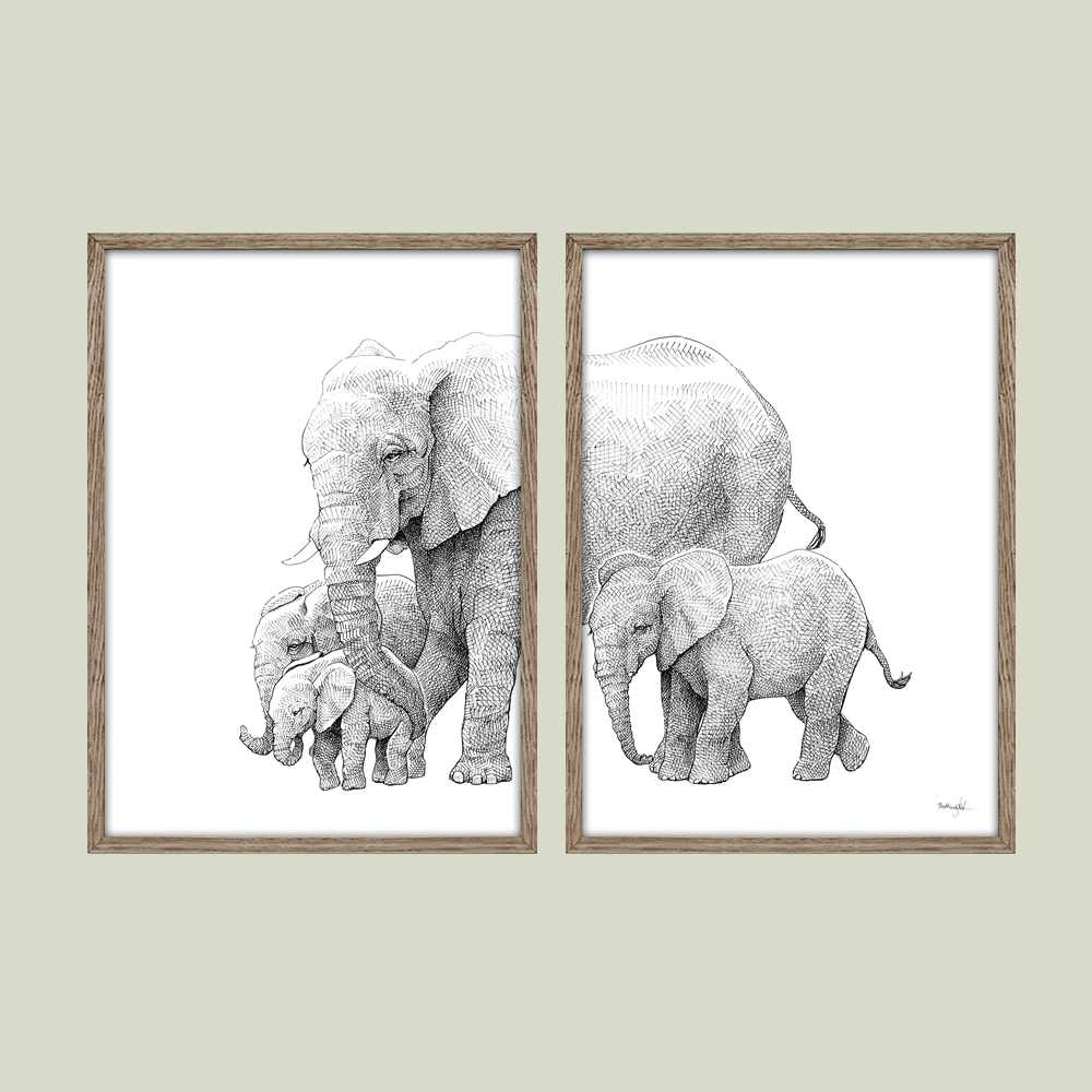 Familieplakat - Vi holder altid sammen